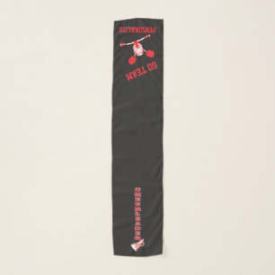Red Silhouette Cute Cheerleader Scarf