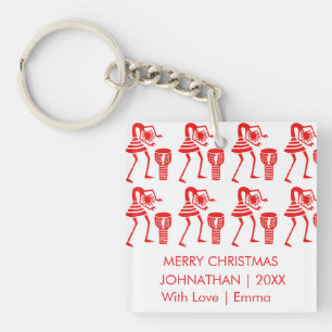 Red Silhouette Dance Keychain
