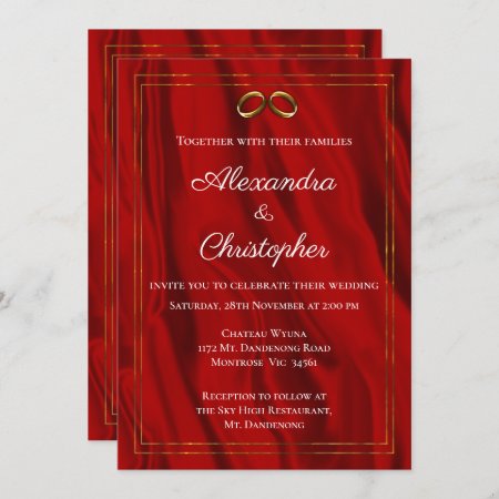 Red Silk and Gold Wedding