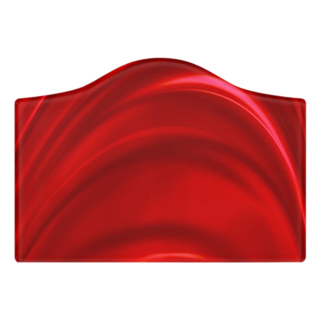 Red Silk Door Sign (Small Crest Front)