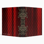 Red Silk Print Faux Gold Gothic Vampire Binder at Zazzle