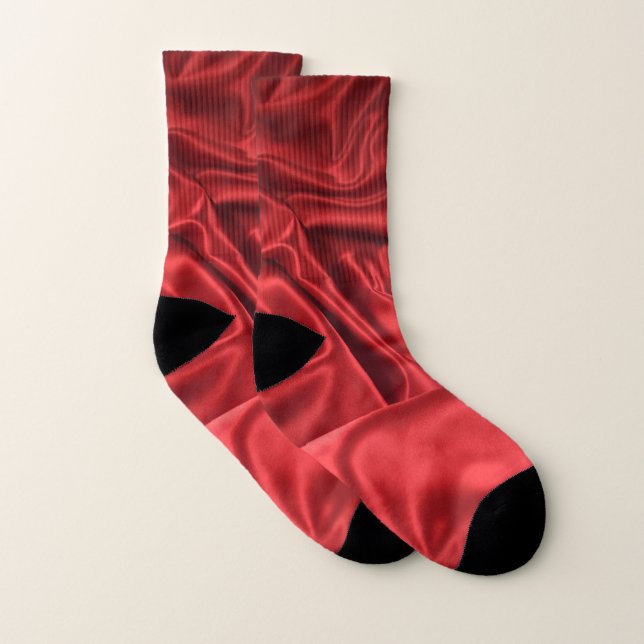 red silk socks (Pair)