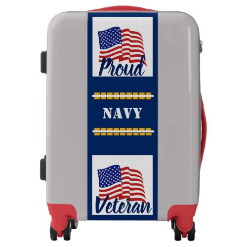 Red Silver  Blue _ Navy Veteran Luggage