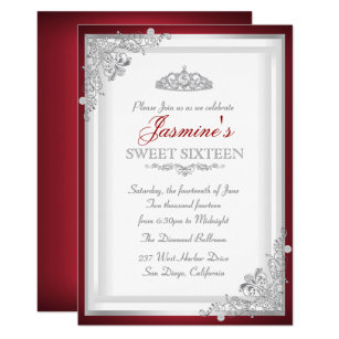 sweet 16 invitations zazzle