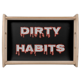 Red Silver Drip Dirty Habits Tray
