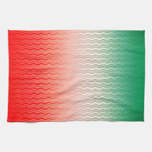 Red Silver Green Kitchen Towel
