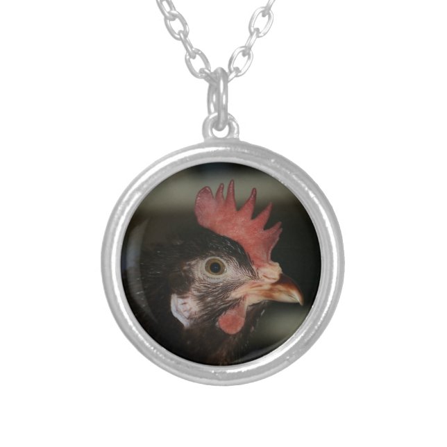 Red Silver Plated Necklace (Front)