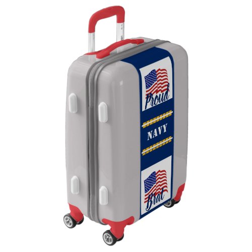 Red  Silver _ Proud Navy Brat Luggage