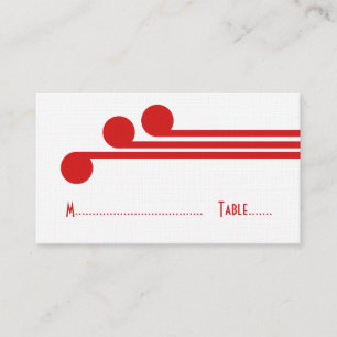 Red Simple Deco Chic Place Card