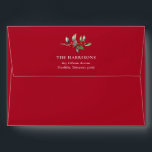 Red Simple Elegant Christmas Watercolor Botanical Envelope<br><div class="desc">Red Simple Elegant Christmas Watercolor Botanical Envelope features a beautiful watercolor illustration of seasonal greenery and holly berries,  along with elegant type.</div>