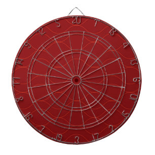 Red, simple, elegant, cool wave abstraction art dart board