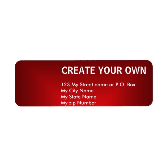 red simple return address Label, Label (Front)