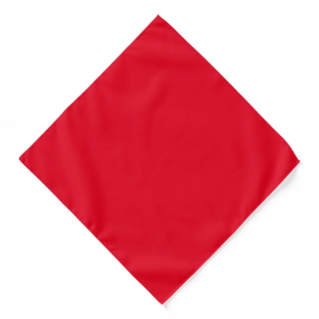 Red Simple Solid Bandana (Front)