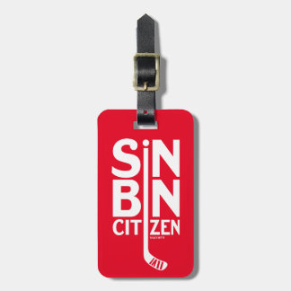 Red Sin Bin Citizen Hockey Bag Luggage Tag