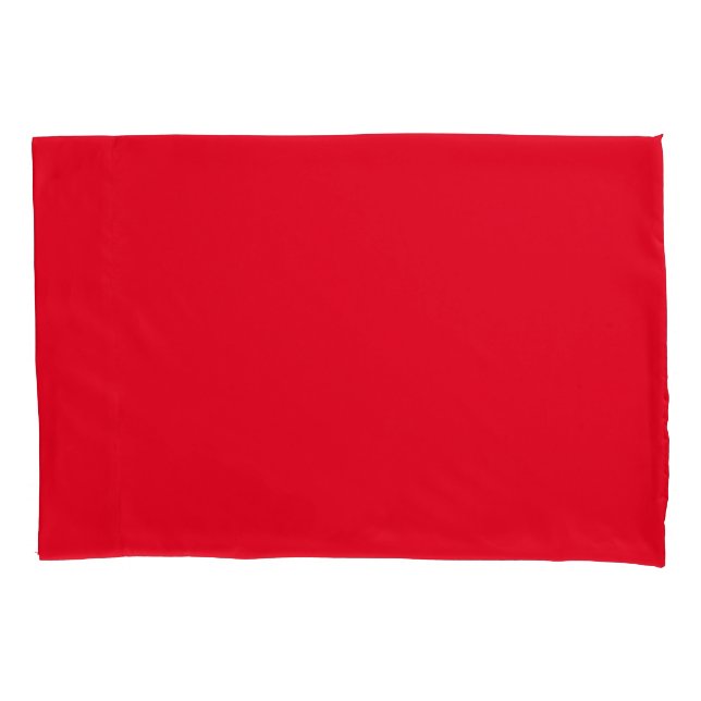 Red Single Standard Size Pillow Case (Front)