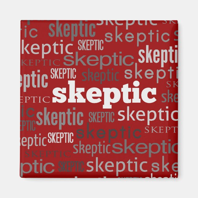 Red Skeptic Magnet (Front)