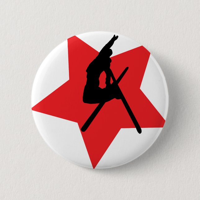 red ski jump icon button (Front)