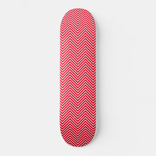 Red Skinny Chevron Skateboard