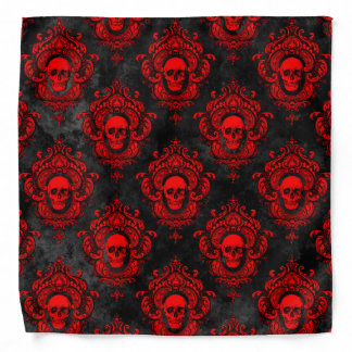 Red Skull and Gothic Black Bandana