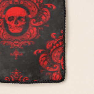 Red Skull and Gothic Black Scarf