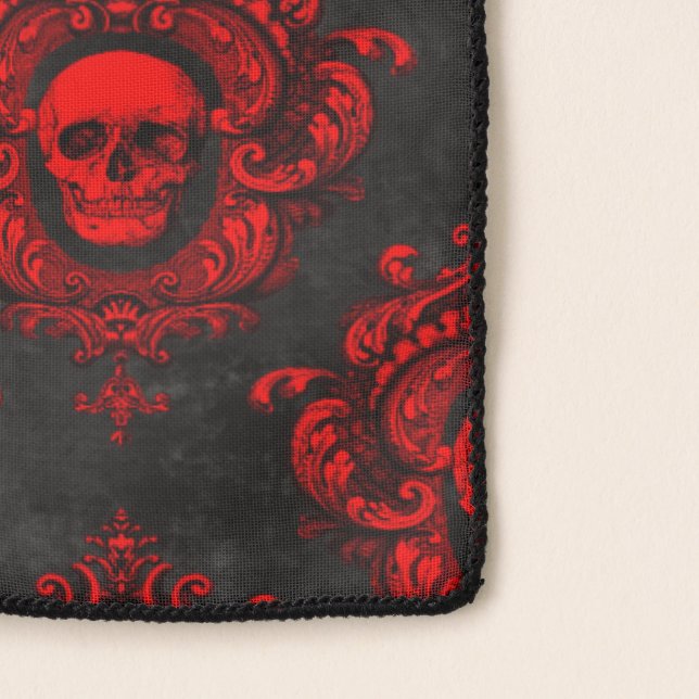 Red Skull and Gothic Black Scarf (Detail)