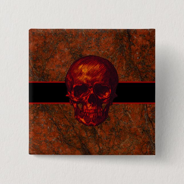 Red Skull Button (Front)