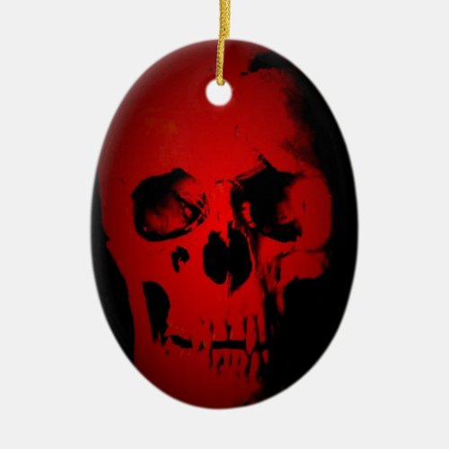 Red Skull Ceramic Ornament