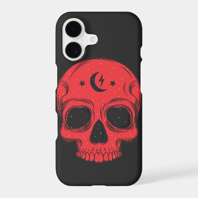 Red Skull Illustration Case-Mate iPhone Case (Back)