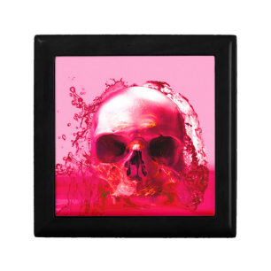 Red Skull in Water Jewelry Box
