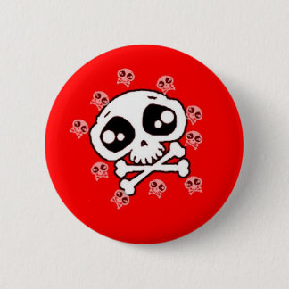 Red Skull Pinback Button
