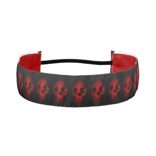 Red Skull Skeleton Fantasy Art Heavy Metal Athletic Headband