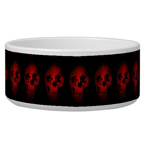 Red Skull Skeleton Fantasy Art Heavy Metal Bowl