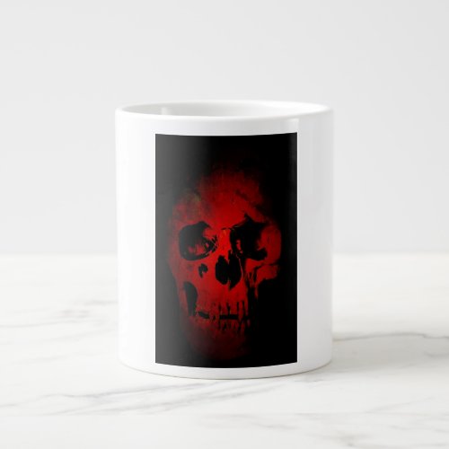 Red Skull Skeleton Fantasy Art Heavy Metal Giant Coffee Mug