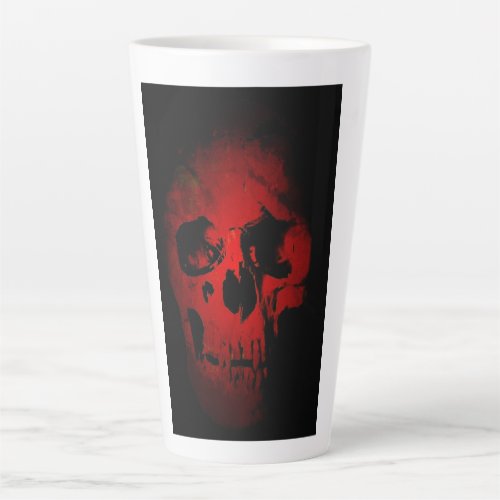 Red Skull Skeleton Fantasy Art Heavy Metal Latte Mug