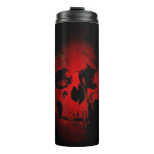 Red Skull Skeleton Fantasy Art Heavy Metal Thermal Tumbler