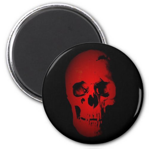 Red Skull Skeleton Magnet