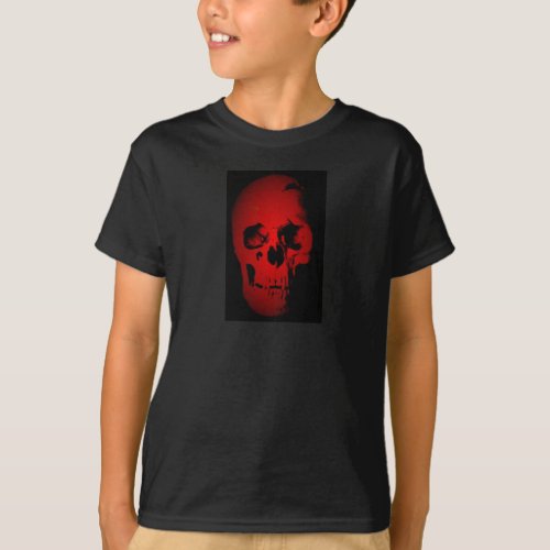 Red Skull Skeleton T_Shirt