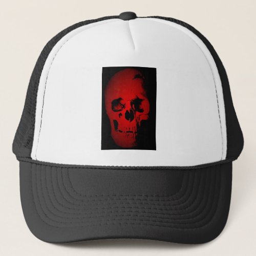 Red Skull Skeleton Trucker Hat
