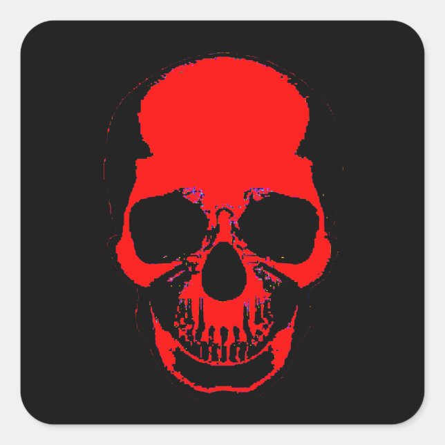 Red Skull Sticker - Skull Sticker - Blood Skull (Front)