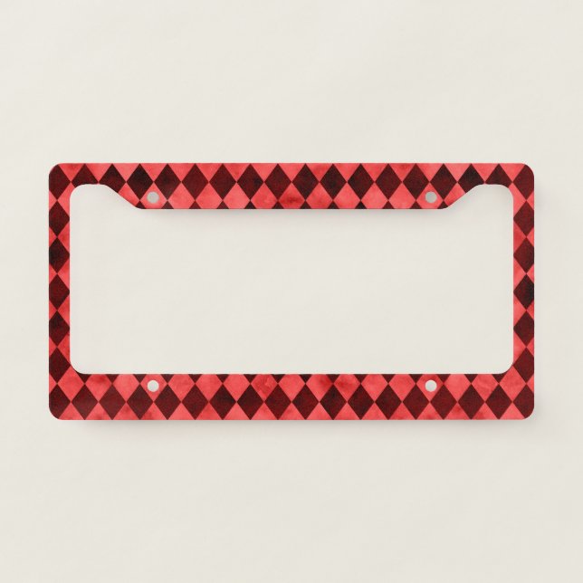 Red Skulls and Sunflower Series Design 10  License Plate Frame (Front)