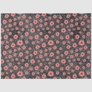 Red Skulls and Sunflower Series Design 2 Tissue Paper