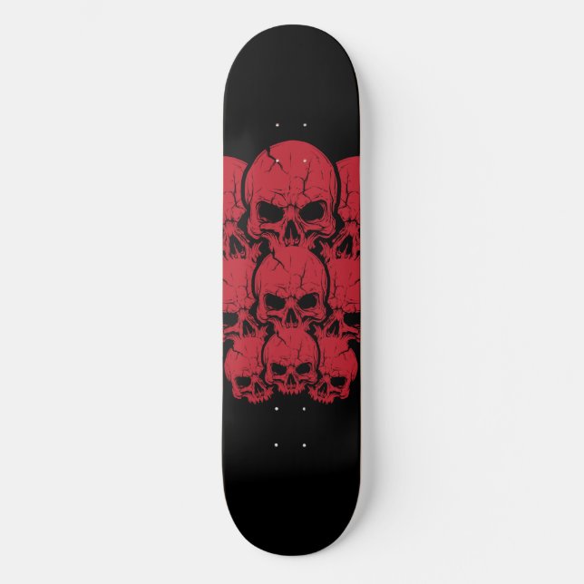 Red Skulls Skateboard (Front)