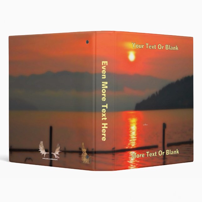 Red Sky At Morning 3 Ring Binder (Background)
