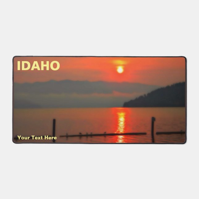 Red Sky At Morning Desk Mat (Front)