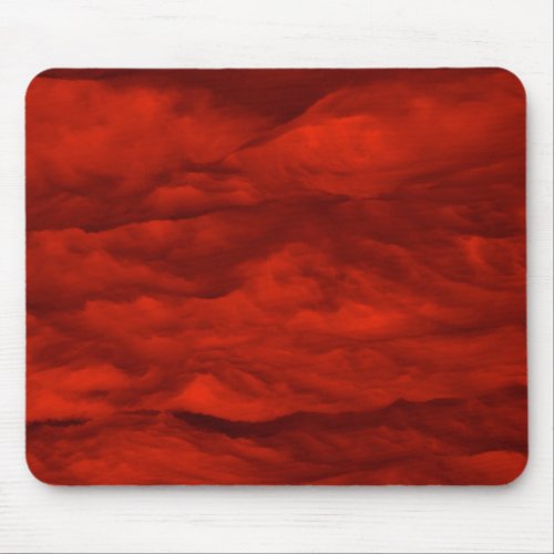 Red Sky at Morning Dramatic Clouds Mouse Pad
