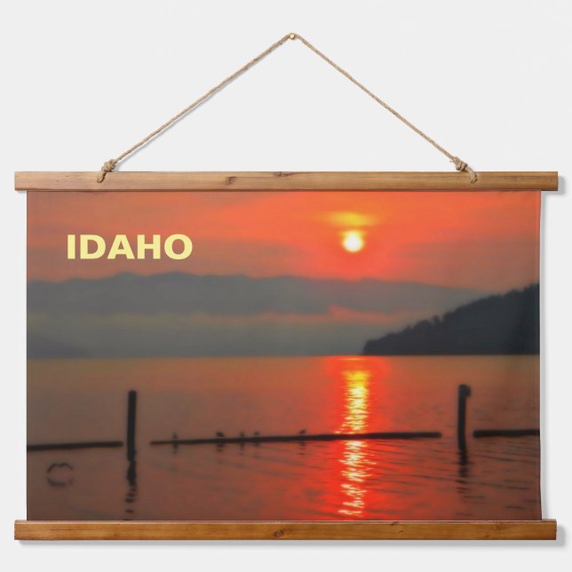 Red Sky At Morning Hanging Tapestry (Front)