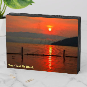 Red Sky At Morning Wooden Box Sign