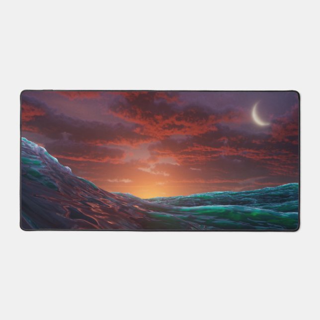 Red Sky at Night Desk Mat (Front)