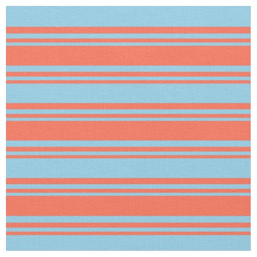 Red & Sky Blue Pattern Fabric