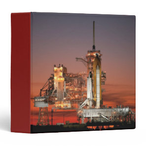 Red Sky for Space Shuttle Atlantis Launch 3 Ring Binder